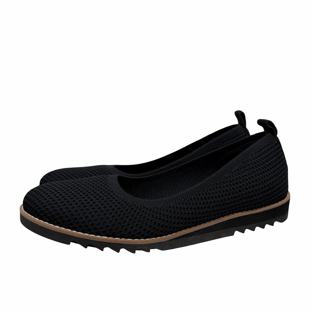 Eileen Fisher Womens Etta Slip On Flats US 9.5 Black Comfy Minimalist Casual‎